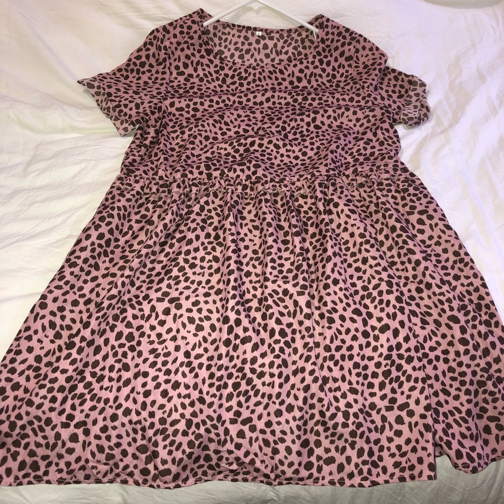 pink cheetah/leopard dress